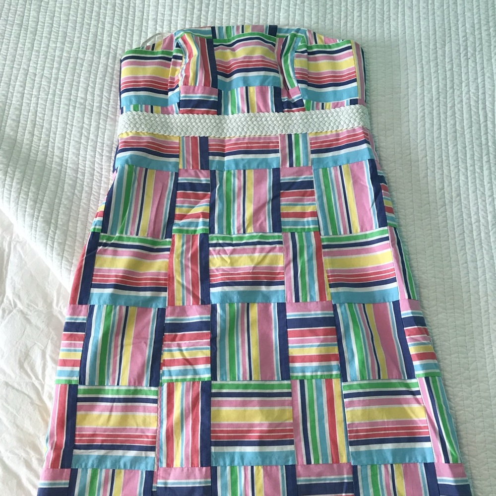 Lilly Pulitzer madras strapless sundress